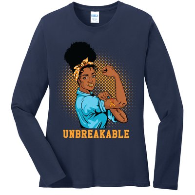 Unbreakable MS Warrior Ladies Long Sleeve Shirt