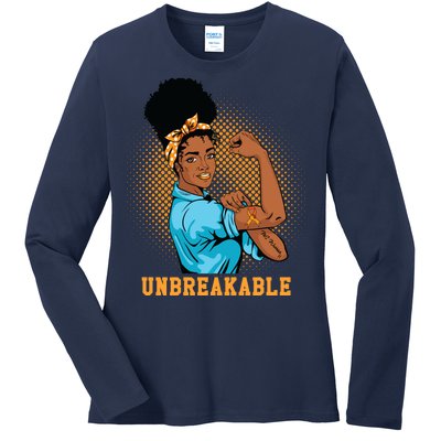 Unbreakable MS Warrior Ladies Long Sleeve Shirt