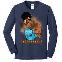 Unbreakable MS Warrior Kids Long Sleeve Shirt