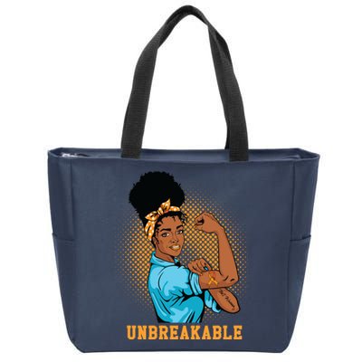 Unbreakable MS Warrior Zip Tote Bag