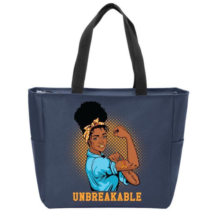 Unbreakable MS Warrior Zip Tote Bag