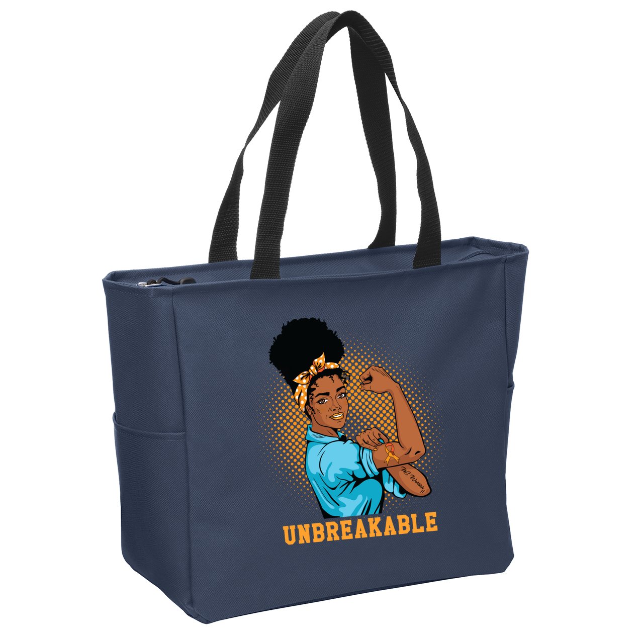 Unbreakable MS Warrior Zip Tote Bag