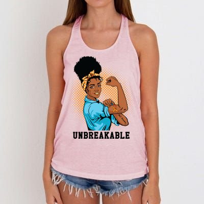 Unbreakable MS Warrior Women's Knotted Racerback Tank