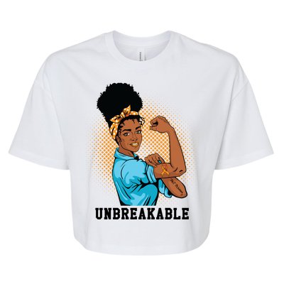 Unbreakable MS Warrior Bella+Canvas Jersey Crop Tee