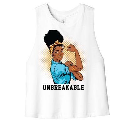 Unbreakable MS Warrior Women's Racerback Cropped Tank