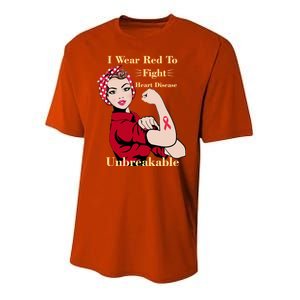 Unbreakable Wear Red To Fight Heart Disease Youth Performance Sprint T-Shirt