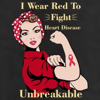 Unbreakable Wear Red To Fight Heart Disease 7 Panel Mesh Trucker Snapback Hat