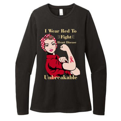 Unbreakable Wear Red To Fight Heart Disease Womens CVC Long Sleeve Shirt