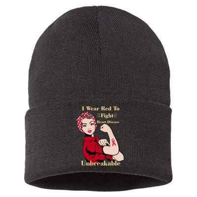 Unbreakable Wear Red To Fight Heart Disease Sustainable Knit Beanie