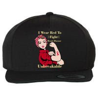 Unbreakable Wear Red To Fight Heart Disease Wool Snapback Cap