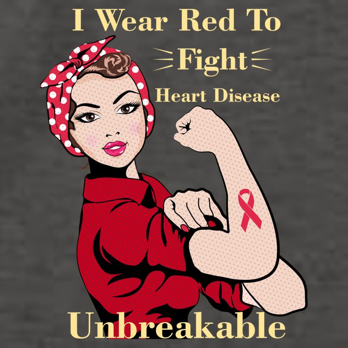 Unbreakable Wear Red To Fight Heart Disease Vector Backpack