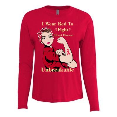 Unbreakable Wear Red To Fight Heart Disease Womens Cotton Relaxed Long Sleeve T-Shirt