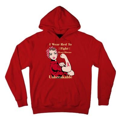 Unbreakable Wear Red To Fight Heart Disease Tall Hoodie