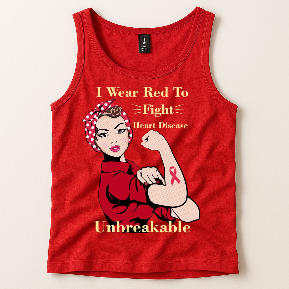 Unbreakable Wear Red To Fight Heart Disease Tank Top