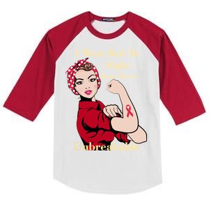 Unbreakable Wear Red To Fight Heart Disease Kids Colorblock Raglan Jersey