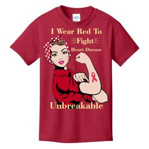 Unbreakable Wear Red To Fight Heart Disease Kids T-Shirt