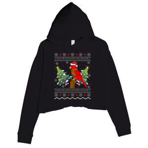 Ugly Northern Cardinal Christmas Northern Cardinal Xmas Gift Crop Fleece Hoodie