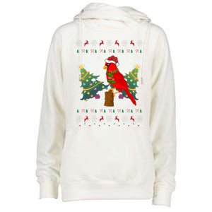 Ugly Northern Cardinal Christmas Northern Cardinal Xmas Gift Womens Funnel Neck Pullover Hood