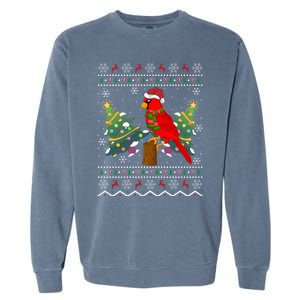 Ugly Northern Cardinal Christmas Northern Cardinal Xmas Gift Garment-Dyed Sweatshirt