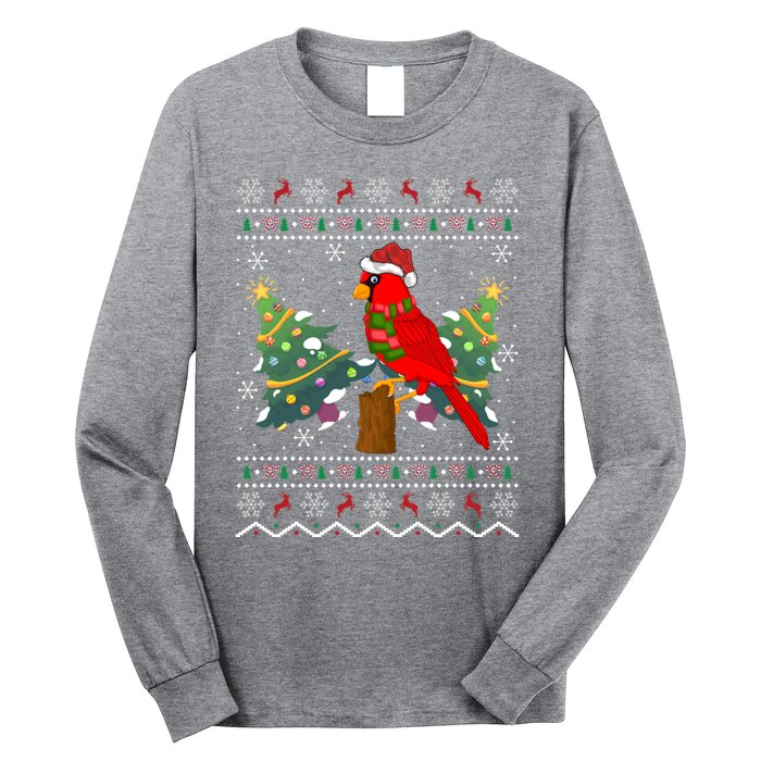 Ugly Northern Cardinal Christmas Northern Cardinal Xmas Gift Long Sleeve Shirt