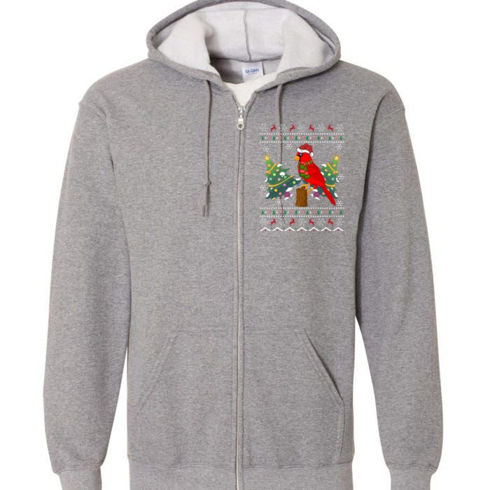 Ugly Northern Cardinal Christmas Northern Cardinal Xmas Gift Full Zip Hoodie