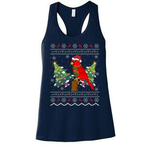 Ugly Northern Cardinal Christmas Northern Cardinal Xmas Gift Women's Racerback Tank