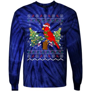 Ugly Northern Cardinal Christmas Northern Cardinal Xmas Gift Tie-Dye Long Sleeve Shirt