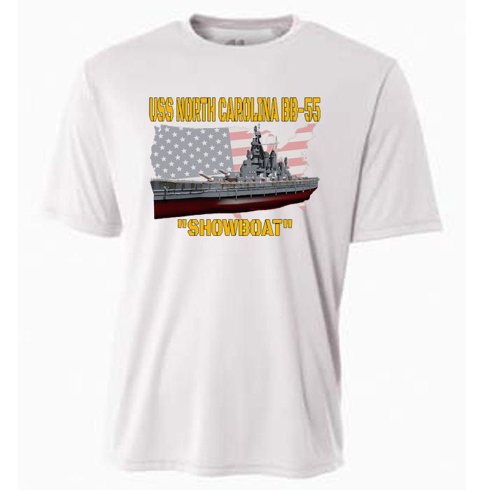 Uss North Carolina Bb55 Battleship & Ww2 American Warship Cooling Performance Crew T-Shirt