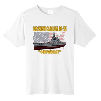 Uss North Carolina Bb55 Battleship & Ww2 American Warship Tall Fusion ChromaSoft Performance T-Shirt