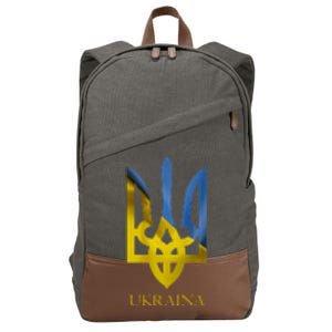 Ukraine National Coat Of Arms Ukraina Ukrainian Trident Cotton Canvas Backpack