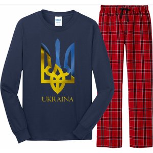 Ukraine National Coat Of Arms Ukraina Ukrainian Trident Long Sleeve Pajama Set