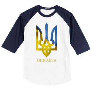 Ukraine National Coat Of Arms Ukraina Ukrainian Trident Baseball Sleeve Shirt