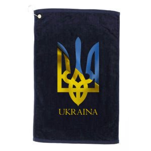 Ukraine National Coat Of Arms Ukraina Ukrainian Trident Platinum Collection Golf Towel