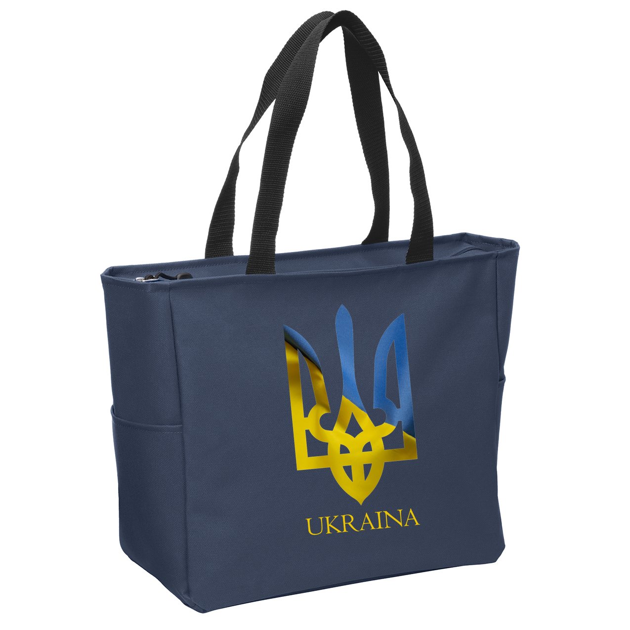 Ukraine National Coat Of Arms Ukraina Ukrainian Trident Zip Tote Bag