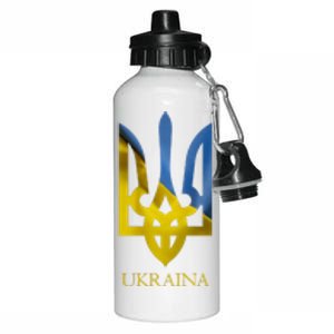 Ukraine National Coat Of Arms Ukraina Ukrainian Trident Aluminum Water Bottle