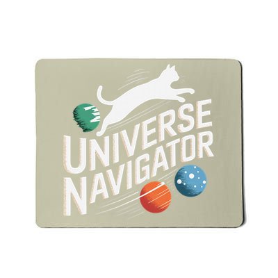 Universe Navigator Cat Design Mousepad