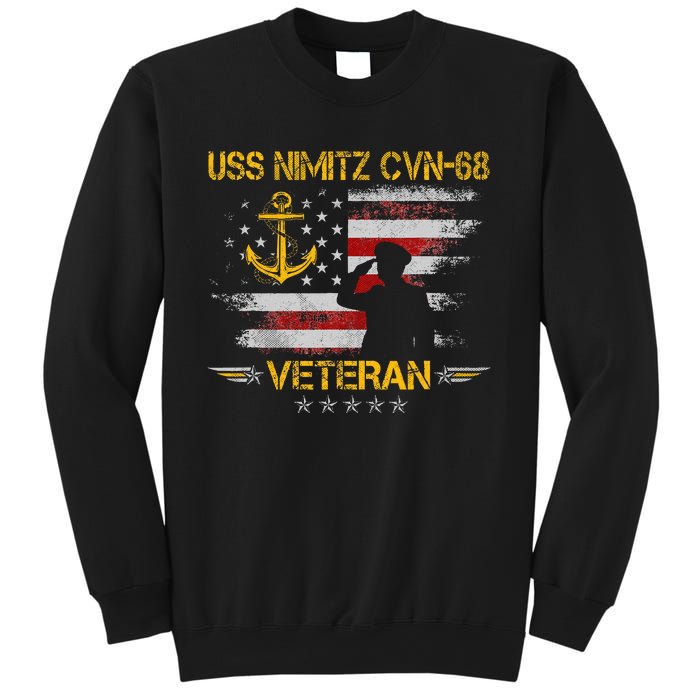 Uss Nimitz Cvn68 Aircraft Carrier Veteran Flag Sweatshirt