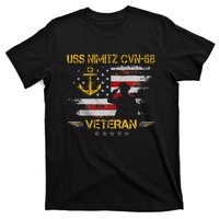 Uss Nimitz Cvn68 Aircraft Carrier Veteran Flag T-Shirt