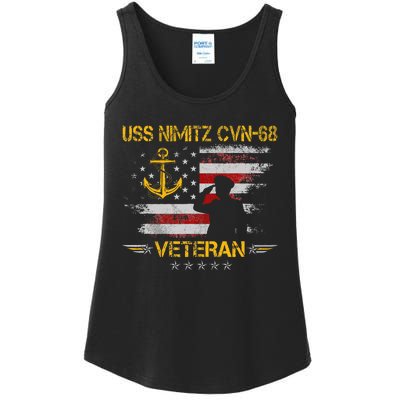 Uss Nimitz Cvn68 Aircraft Carrier Veteran Flag Ladies Essential Tank