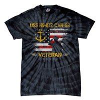 Uss Nimitz Cvn68 Aircraft Carrier Veteran Flag Tie-Dye T-Shirt