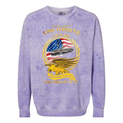 Uss Nimitz Cvn68 And Pound Off It Colorblast Crewneck Sweatshirt