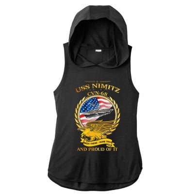 Uss Nimitz Cvn68 And Pound Off It Ladies PosiCharge Tri-Blend Wicking Draft Hoodie Tank