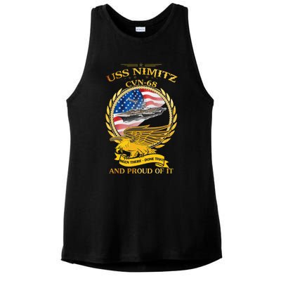 Uss Nimitz Cvn68 And Pound Off It Ladies PosiCharge Tri-Blend Wicking Tank