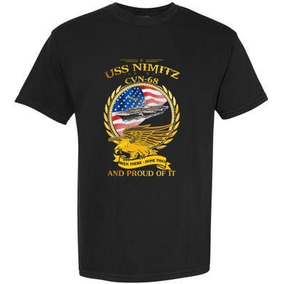 Uss Nimitz Cvn68 And Pound Off It Garment-Dyed Heavyweight T-Shirt