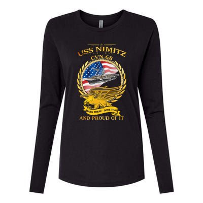 Uss Nimitz Cvn68 And Pound Off It Womens Cotton Relaxed Long Sleeve T-Shirt