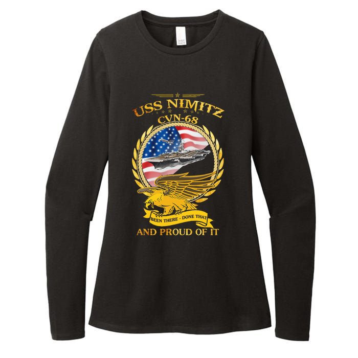 Uss Nimitz Cvn68 And Pound Off It Womens CVC Long Sleeve Shirt