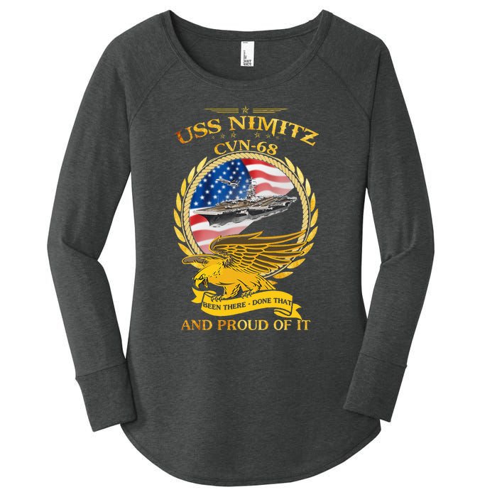 Uss Nimitz Cvn68 And Pound Off It Women's Perfect Tri Tunic Long Sleeve Shirt