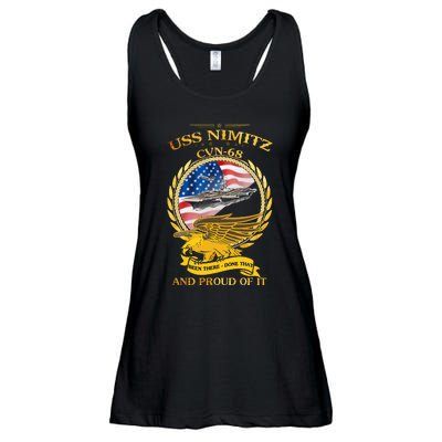 Uss Nimitz Cvn68 And Pound Off It Ladies Essential Flowy Tank