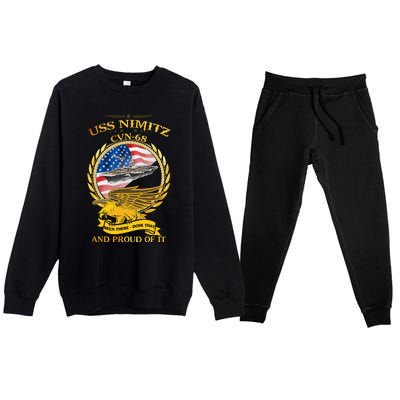 Uss Nimitz Cvn68 And Pound Off It Premium Crewneck Sweatsuit Set