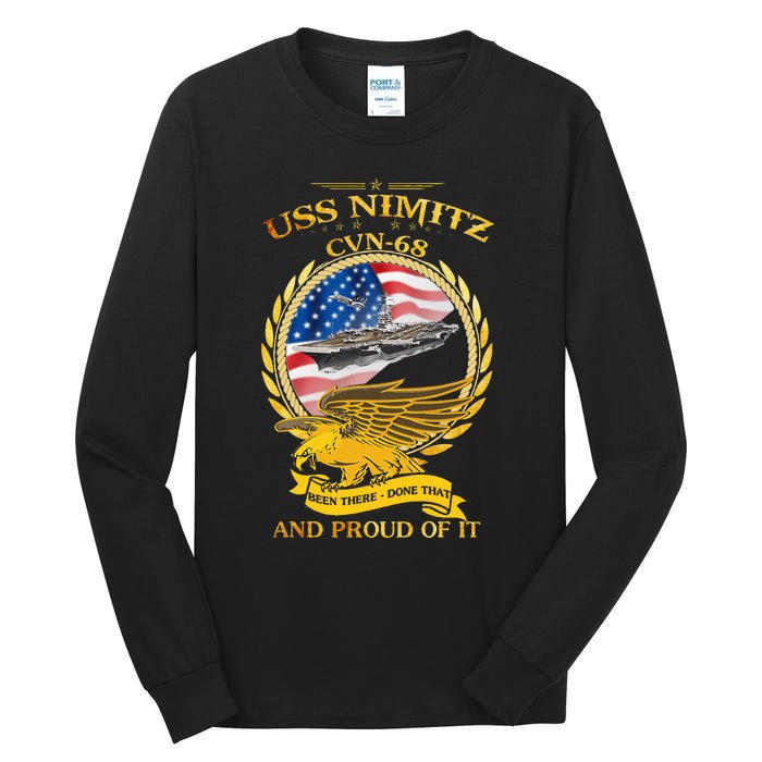 Uss Nimitz Cvn68 And Pound Off It Tall Long Sleeve T-Shirt